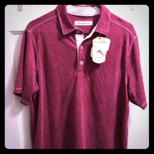 New w tags Tommy Bahama Brick Red Polo - size L